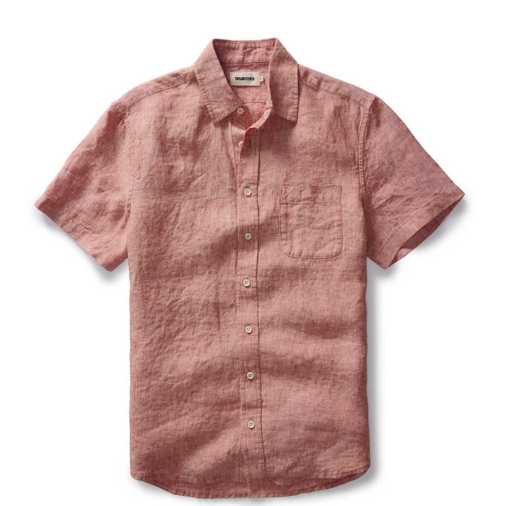 Taylor Stitch The Short Sleeve California in Fired Clay Hemp